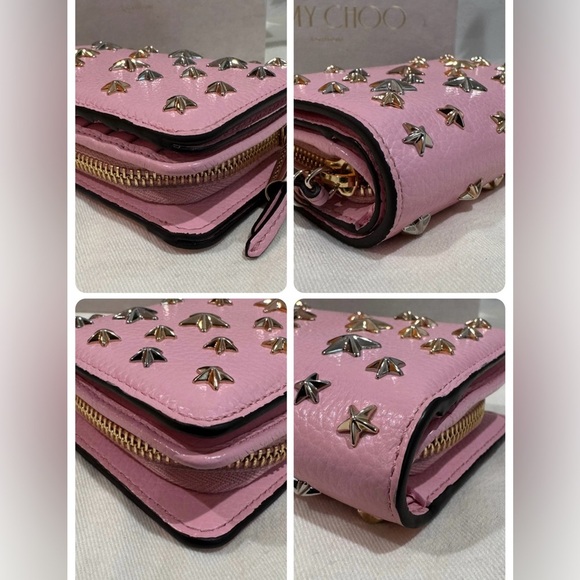 NEW✨Jimmy Choo Star Studded Bifold Compact Wallet - Picture 12 of 16